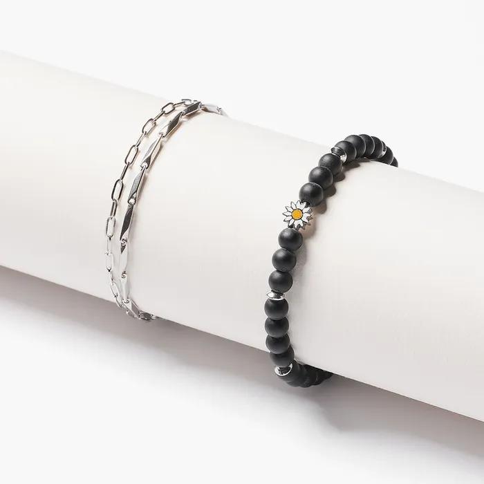 Daisyonyx 913 Prism Chain Double 1144 Bracelet Set (C2503-SE451_BK)