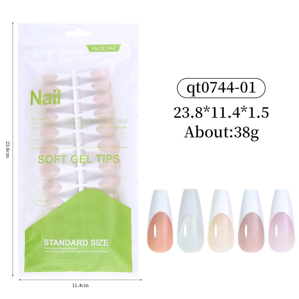 French Wearing Nail Traceless Short Almond Nail Art Tabletten Vorgefertigte Fingernägel Abnehmbar 120 Tabletten