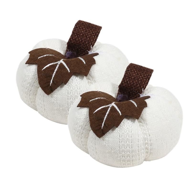 Stickade Pumpor Dekor Virkade Pumpa Ornament Handgjorda Thanksgiving Skörd Heminredning Höst Bordsdekoration 1/2/3ST