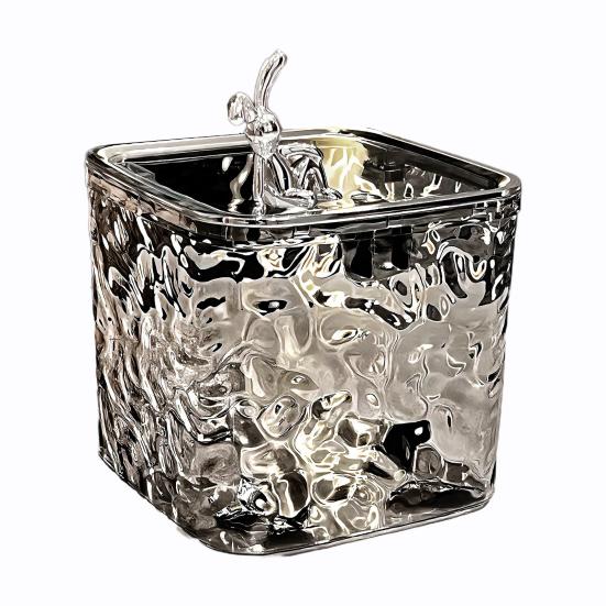 Transparent Storage Box Desktop Organizer with Press Type Lid Dressing Table Storage Case for Keys Trinkets Hairpins Scrunchies
