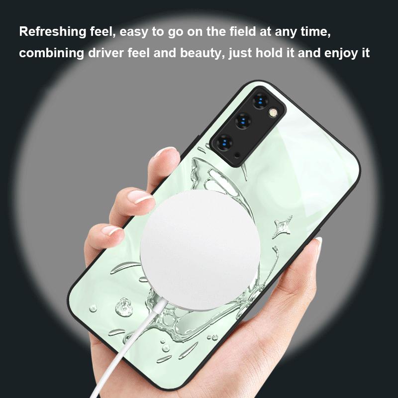 Butterfly of Ice Crystals For Samsung S25 S25 Edge S25Ultra S8 9 10 20 S21 Pro 22 Plus S23 FE S24 Ultra Magsafe Glass Phone Case