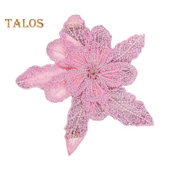 

3D Цветочный корсаж Аппликация Бисер и пайетки Декор Многослойный свитер Платье Блузка Декор Сделай Сам Шитье Нашивка Одежда Аксессуары Свадебная вечеринка розовый