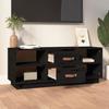 VidaXL Meuble TV Noir 100x34x40 cm Bois de pin massif 818229