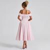 2025 Spring Fashion Solid Color Off-the-Shoulder Backless Bandeau Dress for Women