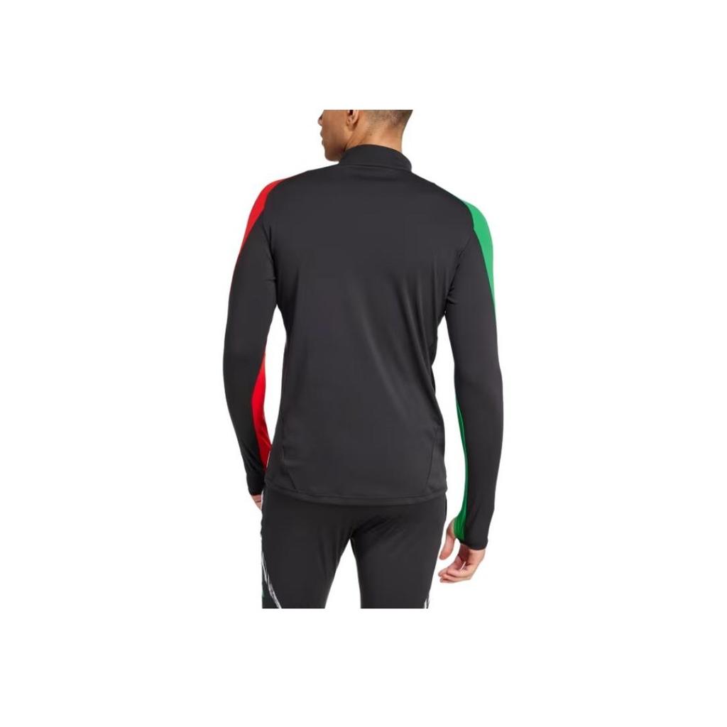 Adidas Arsenal 24-25 Sports Training Half-Zip Pullover Football Jersey Men Jerseys Green Black Red IS9987