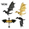 Fantasy Bookshelf Decor Double Dragon Bookends, Vintage Flying Decor, Stable Gothic Accessories Sculpture Book Stopper for Shelves, Gifts Lovers Home