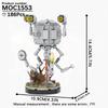 MOOXI Radiation Series MOC Bricks Set BrickHeaded T60 Power Armor Action Figures DIY Building Blocks Kids Toys For Children Gift