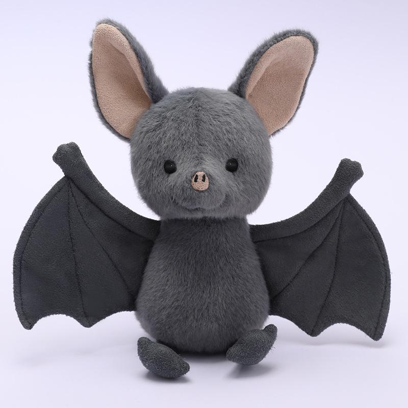 New Bat Plush Toys Black Crow Dolls Soft Stuffed Animal Bat Plushie Decor Ornament Halloween Gifts