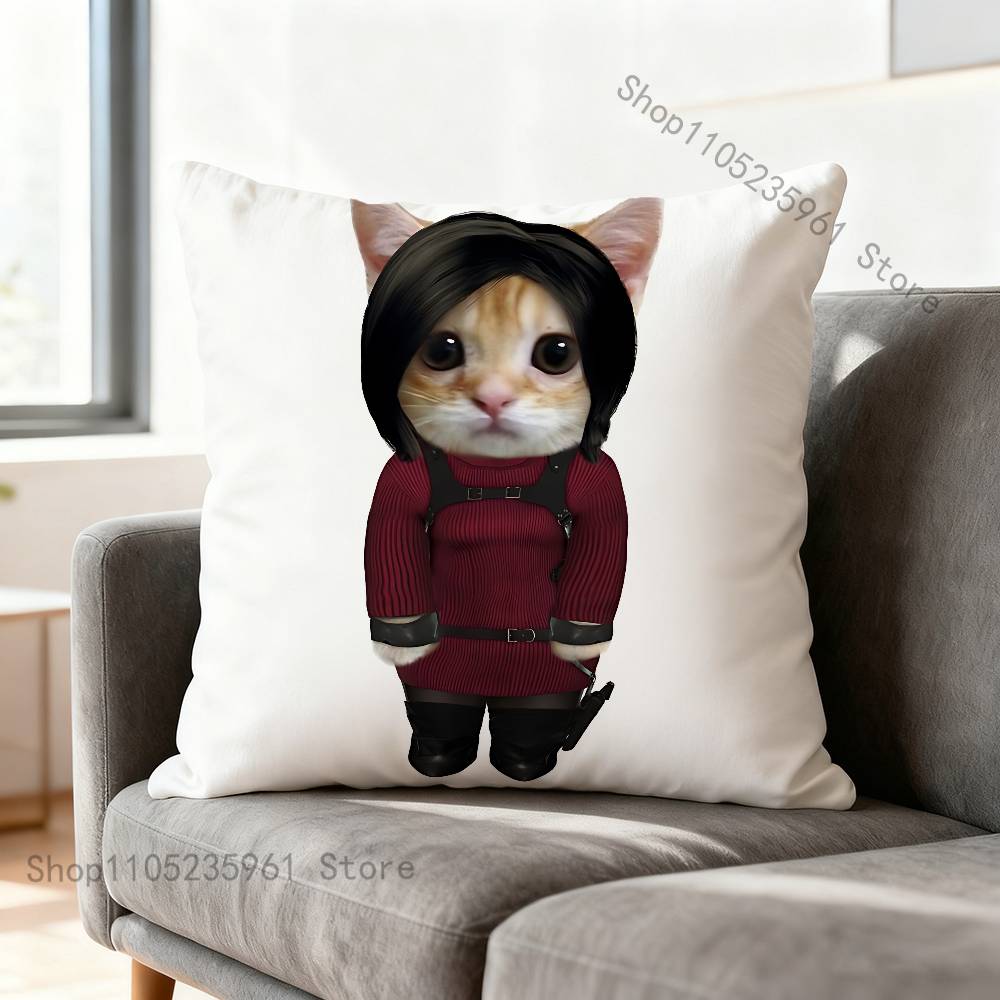 Ada Wong RResident EEvil 4 Pillow Cases for Bedroom Living Room Sofa Home Decor Polyester Cushion Cover with Zipper