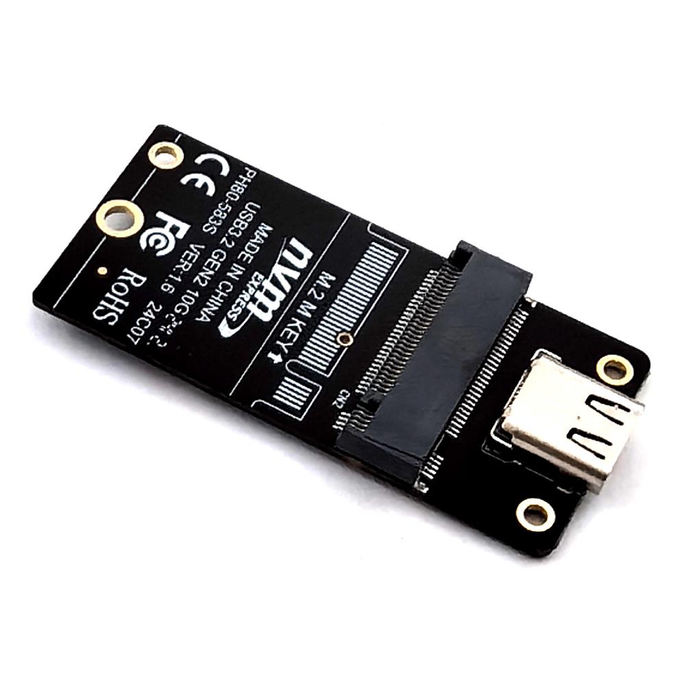 

M.2 To Type-C HDD Enclosure Interposer Board NVME Hard Disk Enclosure Adapter Card USB3.2 Support 2230 2242 2260 2280 Size SSD CHINA