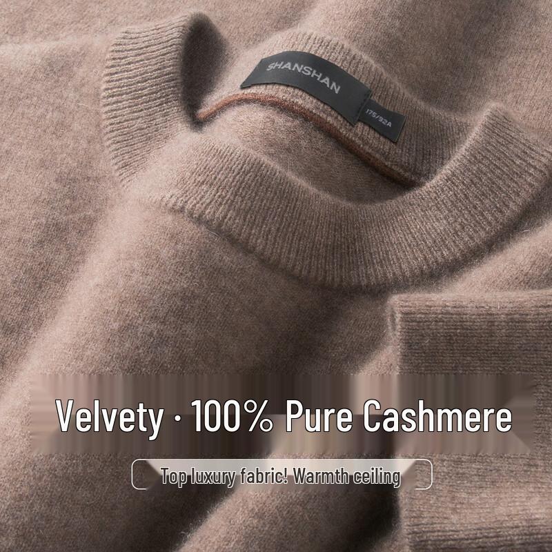 SHANSHAN Men's 100% Cashmere Pullover Sweater