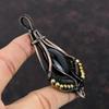 Black Obsidian Pendant Copper Wire Wrapped Gemstone Pendant Handmade Pendant Copper Jewelry Unique Style Pendant Wire Wrap Jewelry For Gift