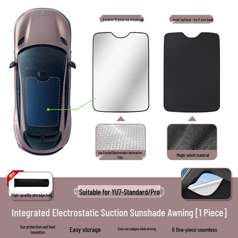 Xiaomi YU7 Sunroof Sunshade Panoramic Roof Electrostatic Interior Accessory
