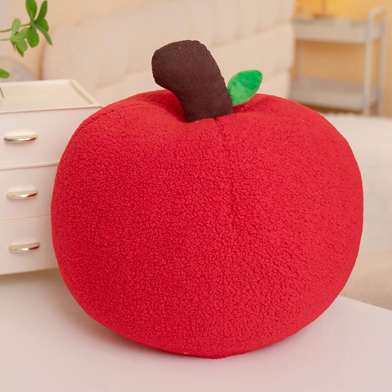 Favorite Toy Girls Red Squishy Apple Plush Toy Big Size Stuffed Soft Fruit Apple Doll Cute Huggable Pillow Kids Christmas Birthday Gift