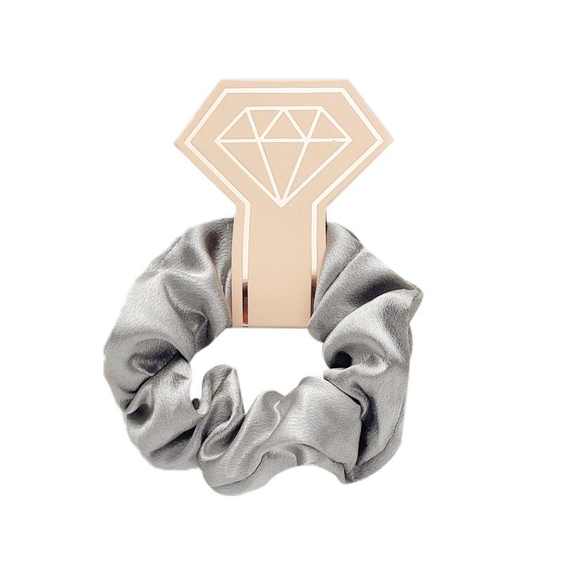 Saténový Pig Vlasová gumička do velkého střeva Jednobarevná látková květina do vlasů Evropská a americká šňůrka do vlasů Gumička Vlasové doplňky