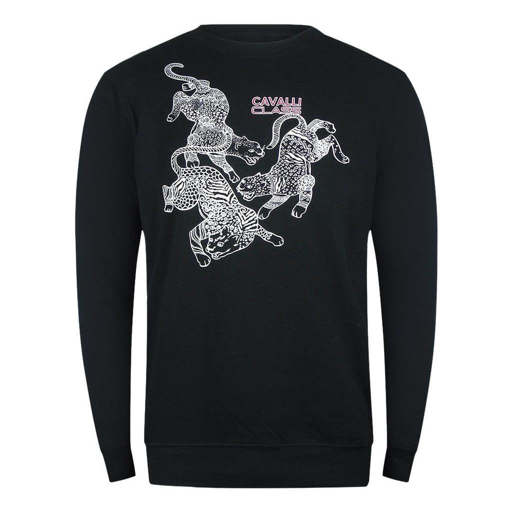 Cavalli Class Herre Paisley Leoparder Genser