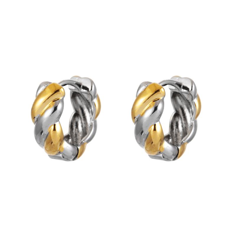 

PONYKISS Sterling Silver Minimalist Twisted Round Hoop Earrings for Women Trendy Fine Light Luxury Accessories