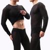 Men's Transparent Mesh Long Sleeve Top - Sexy See-through Pajamas