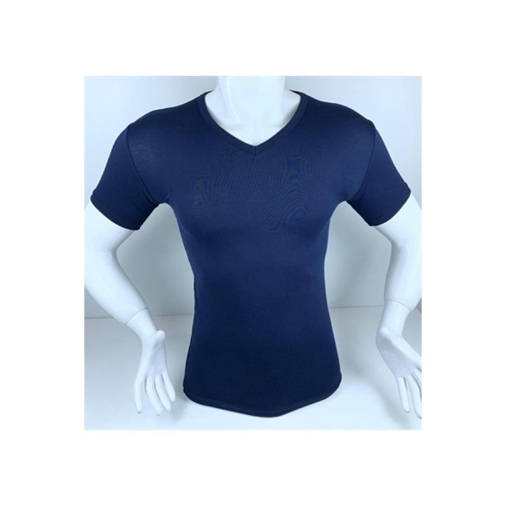 0132 Wilusa Tricou simplu cu decolteu în V pentru bărbați