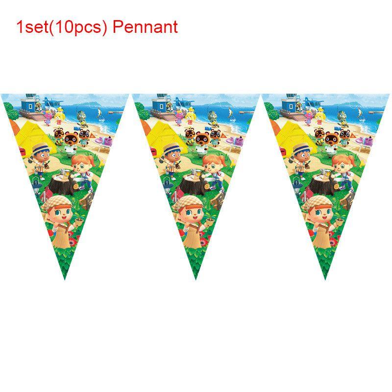 Crossing Animal Birthday Party Supplies Kids Decor Plate Tablecloth Hat Banner