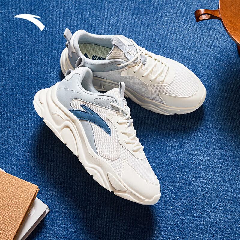 Anta Men's Casual Shoes Breathable Thick Sole Height Increasing Commuter Running Sports Shoes