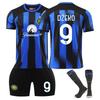 2324 Inter Mailand Heimfußballtrikot Nr. 10 Lautaro Set 9 Zeko 90 Lukaku Kinder-Trikot Version