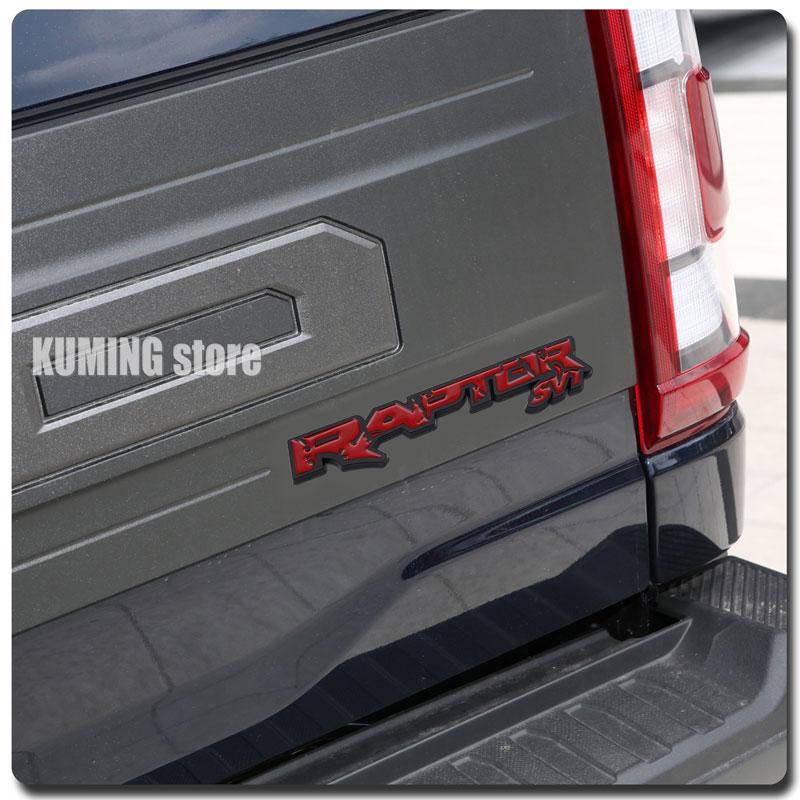 3D Metal Car Stickers SVT Raptor Logo Emblem Body Decal For Ranger F150 F250 F350 F450 F550 SVT Decor Accessories