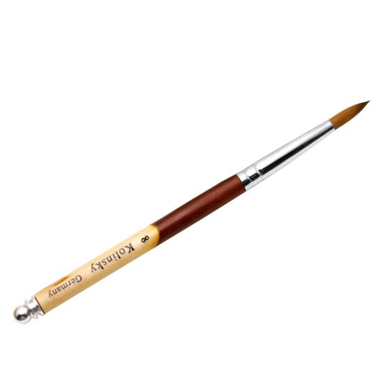 Color Block Round Top Wood Handle Nail Art Pen Line Drawing Brush Manicure Tool