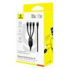 BASEUS Flash Series 3 1.5m One-For-Three Fast Charging Cable Type-C To C+C+L 100W Data Cord