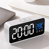 Rechargeable Battery Alarm Clock Voice Control LED Table Clock New Digital Alarm Clock  Bedroom Use