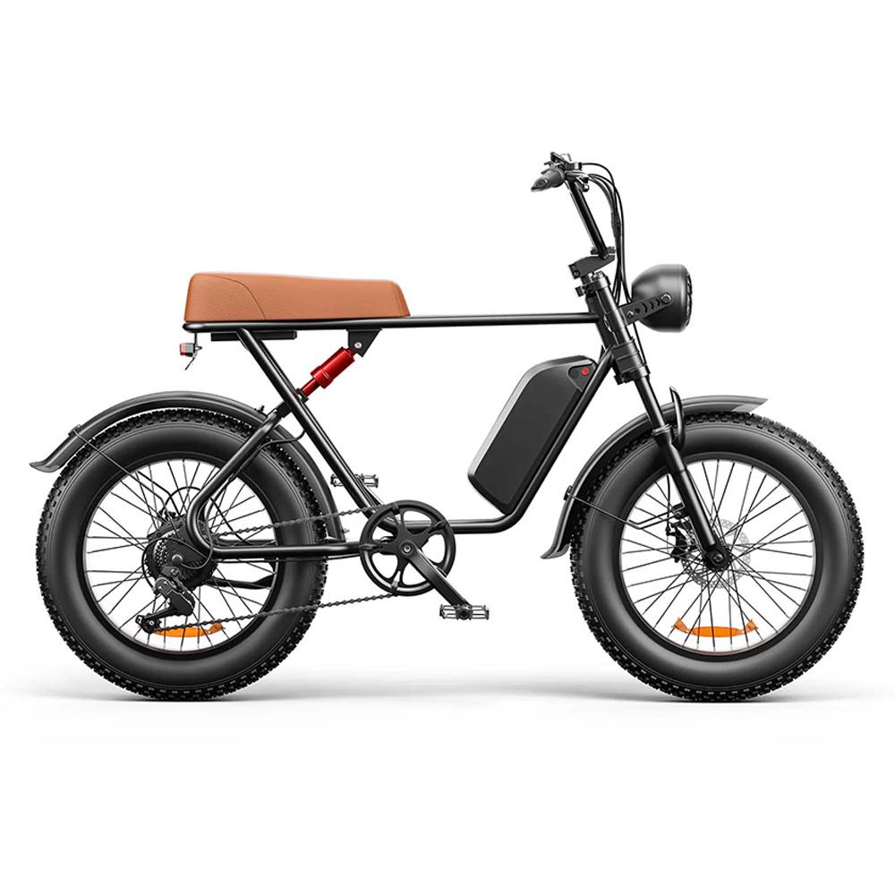 EMOKO C91 20" Fat Tire E-Bike 1000W & 48V20Ah Urban Commuter E-Bike, Disc Brakes, Shimano 7-Speed Electric Road Bike with Bench Seat