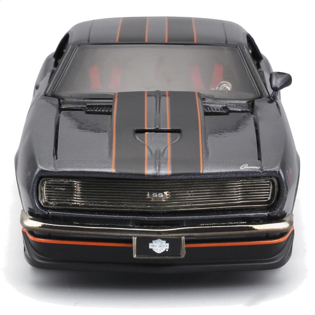 Maisto 1/24 Scale Chevrolet Camaro Z/28 1968 Dark Gray Harley-Davidson Custom Series / Diecast Model Car, Finished Model 32273