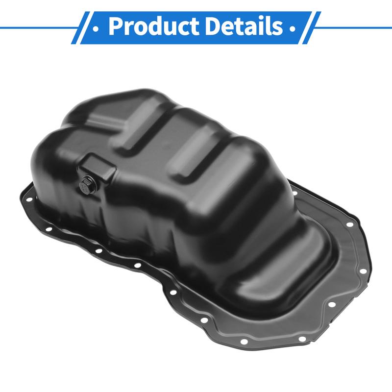 UXCELL No.PE0710400A Engine Oil Pan Oil Pan Sump Transmission Oil Pan for Mazda 3 2.0L 2.5L 2.3L 2012-2013 Iron Black