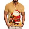 Men's Relaxed Fit Christmas Print Short Sleeve T-Shirt for Casual Holiday Wear