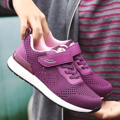 Women Casual Shoes Breathable Hollow Mesh Shoes Anti Slip Soft Sole Running Shoes Comfortable Sports Hiking Shoes for Parents