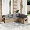 VidaXL Garden Lounge Set with Cushions 6 Pcs, Patio Sofas, Patio Furniture Set, Outdoor Furniture, Beige 3226843