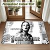 Crystal Velvet Square Rug Custom NameTaylor Swift Pattern Non Slip Home Floor Decor Rug