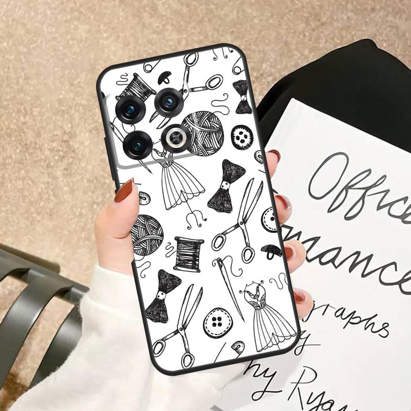 Sewing Scissors Buttons Case For OnePlus 15 15R 13 13R 13T 12 12R 11 10 Pro 8T 10T Nord 5 CE 2 3 4 Lite N20 N30 Cover