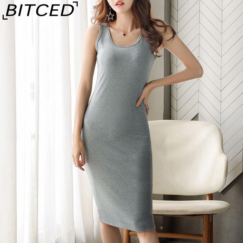 BITCED Women Fashion Round Neck Sexy Sleeveless Mini Dress Fashion Dress