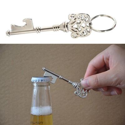 1PC Vintage Key Shaped Bottle Opener Ring Keyring Keychain Metal Beer Fobs Bar