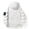 Winter Thickened Fleece Lined Jacket Men's Loose Warm Cotton Coat Youth Outerwear Hooded Casual Long Sleeve Zipper Closure Coat