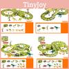 Electric Car Racing Track Puzzle Dinosaur Scene Kid Educational Toy
