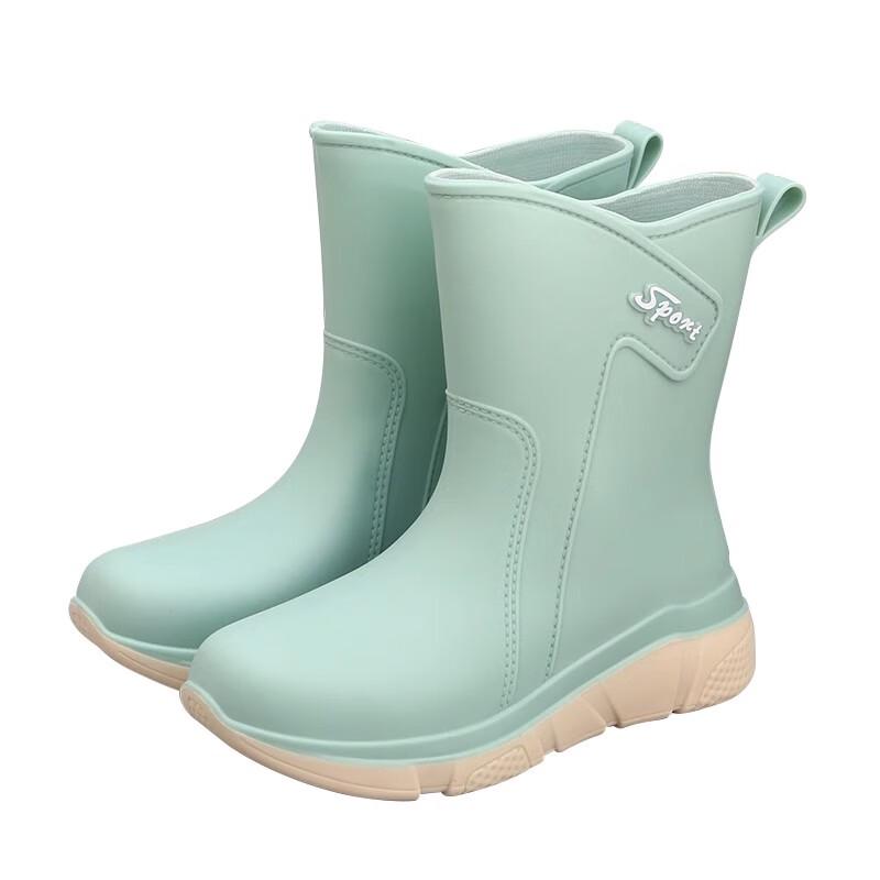 GUAIKEAI Women's Mid-Calf Rain Boots