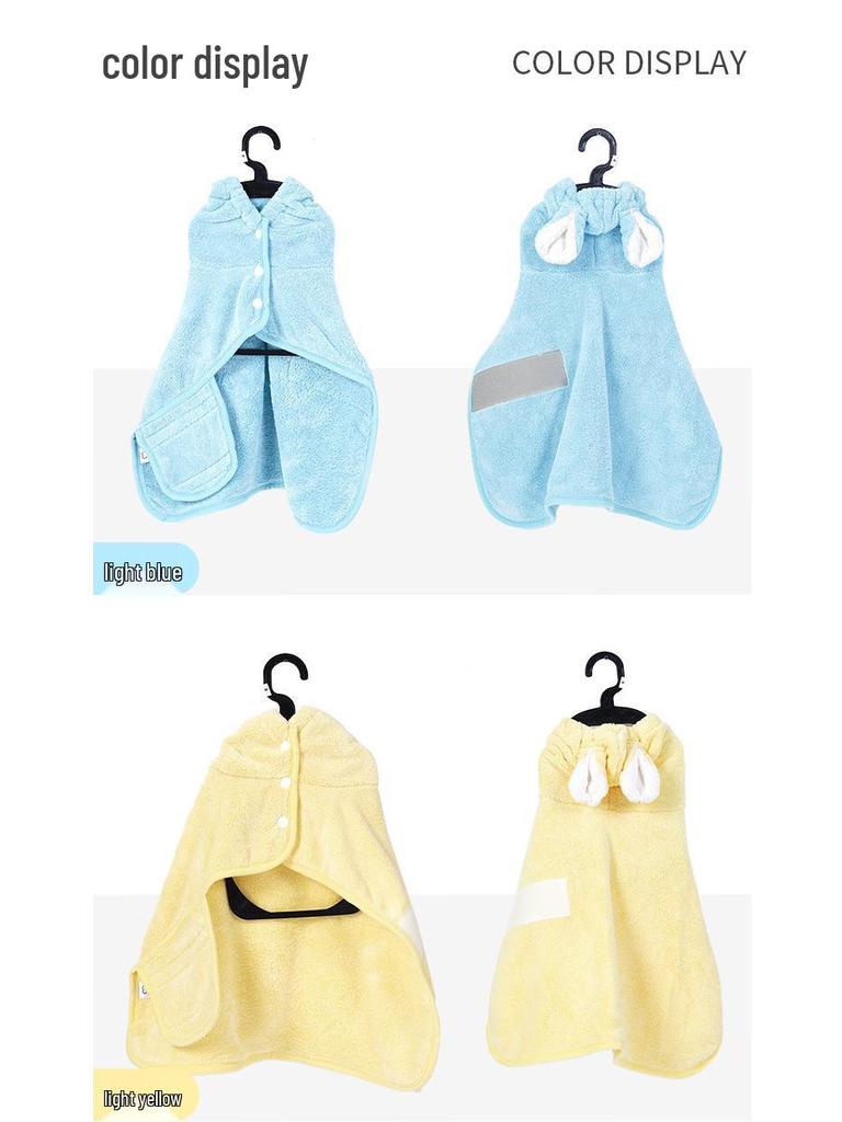 Pet Bathrobe: Quick-Drying, Super Absorbent Hooded Towel for Dogs & Cats