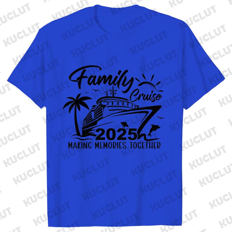 

Family Cruise 2025 Unisex T-Shirts Family Matching Cruise Tshirt Making Memories Together Tee Vacation Summer Shirts 3XL