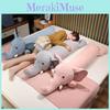 Adorable Large Eared Elephant Plush Pillow Soft Stuffed Toy For Kids Bedroom Decor