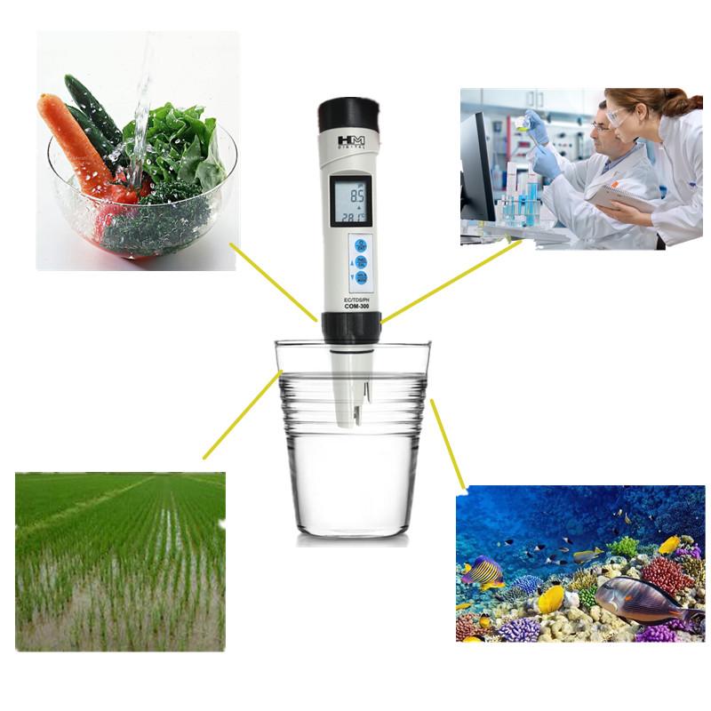 HM COM-300 Combo Meter 4 in 1 EC TDS Temperature PH Meter Waterproof With ATC Calibration And Data Hold Water Quality Tester