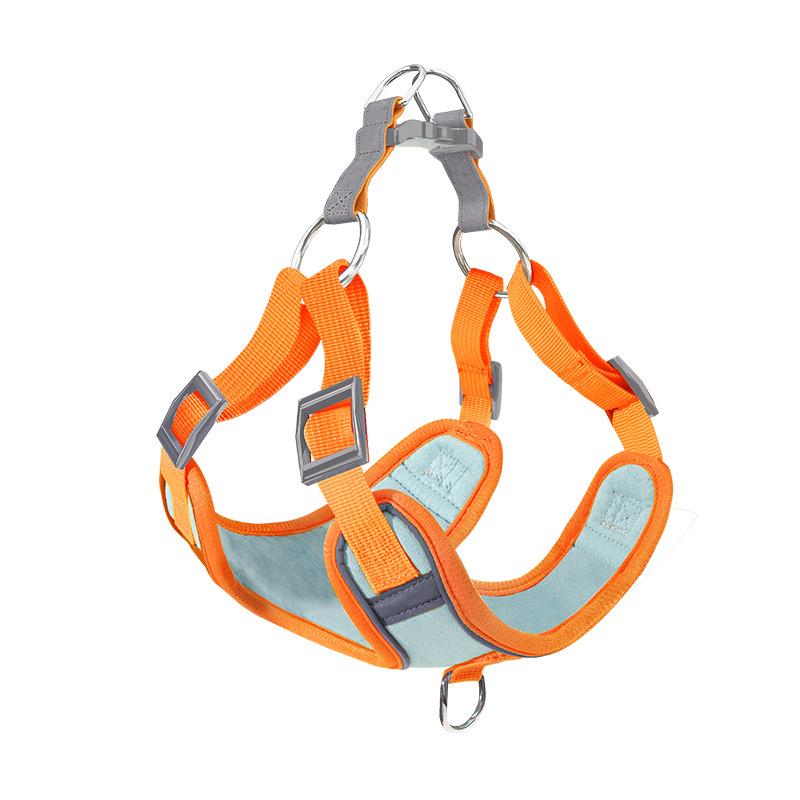 

New dog chest strap pet products New small and medium-sized dog reflective anti-break-free vest type dog leash XL [Recommended bust 52-68cm/weight 20-15kg]