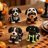 Puppy Bead Art Project Halloween Dog Set, DIY 4 Beaded Figurines, 3D Creative Hobby Sets Craft Kit for Adults Teens, Holiday Decoration Handmade Gift