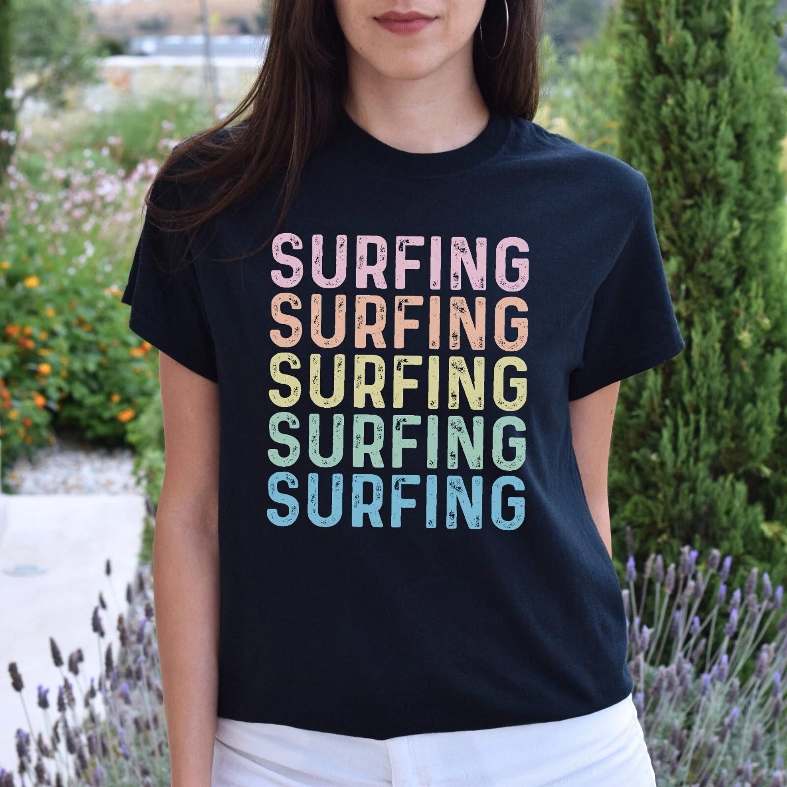 Surfing Unisex Shirt, Surfer tee Black S-2XL 4XL